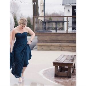 Azazie Magnolia Dark Navy Bridesmaid Dress!